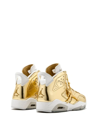 Shop Jordan Air  6 Retro P1nnacle "metallic Gold/white" Sneakers