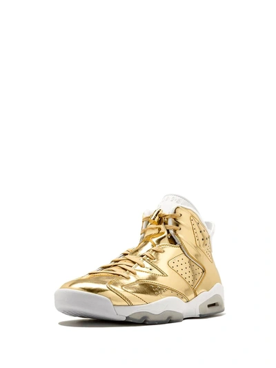 Shop Jordan Air  6 Retro P1nnacle "metallic Gold/white" Sneakers