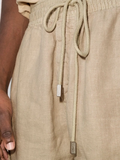 Vilebrequin Baie Linen Bermuda Shorts In Neutrals