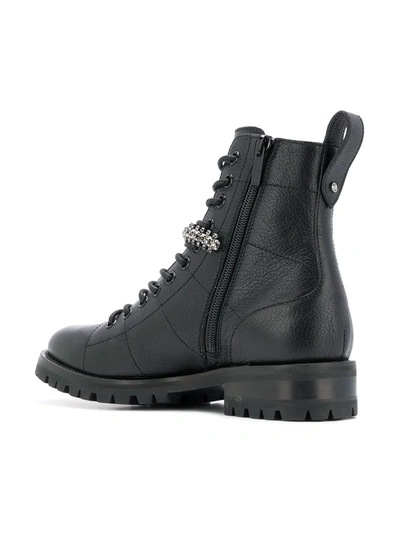 Shop Jimmy Choo Cruz Combat Ankle Boots In Black