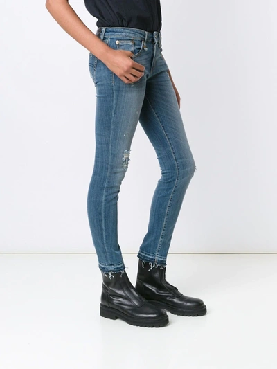 Shop R13 Skinny Cropped Jeans In Blue