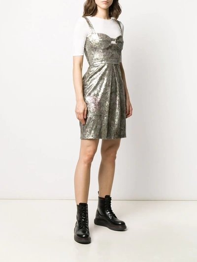 Pre-owned Burberry Sequinned Mini Dress In 金色