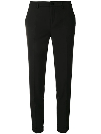 Shop Liu •jo New York Skinny-cut Trousers In Black