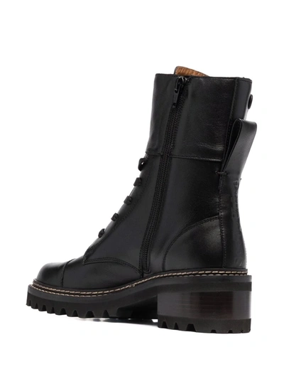 Shop See By Chloé Mallory Leather Boots In Schwarz