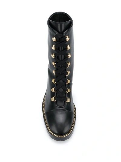 Shop Stuart Weitzman Kolbie Lace-up Boots In Black