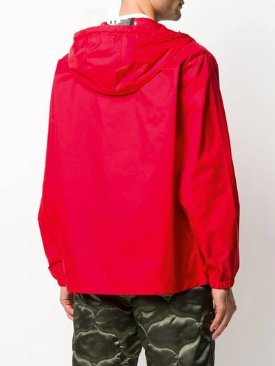 Shop Kenzo Hooded Zip-up Jacket In Red