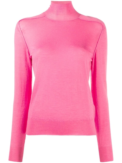 Shop Bottega Veneta Raised Seam Jumper In Pink