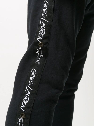 Shop Paul & Shark Logo-panelled Slim Trousers In Black