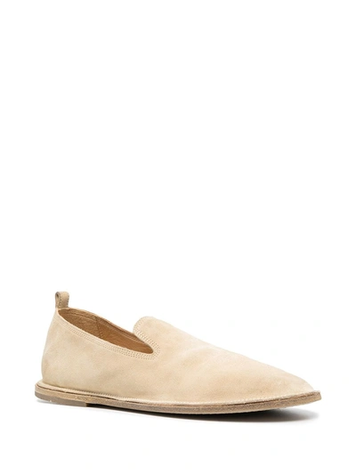 Shop Marsèll Strasacco Round-toe Suede Loafers In Neutrals