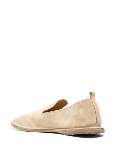 Marsèll Strasacco Round-toe Suede Loafers In Neutrals