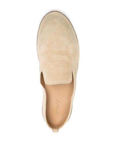 Shop Marsèll Strasacco Round-toe Suede Loafers In Neutrals