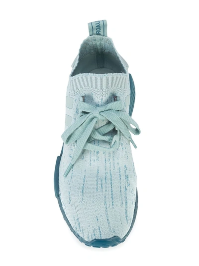 Shop Adidas Originals Nmd_r1 Primeknit Sneakers In Green
