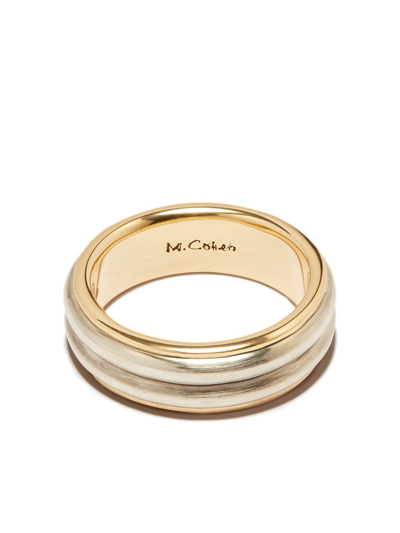 Shop M Cohen 18kt Yellow Gold And Sterling Silver Large Orb Ring In 金色