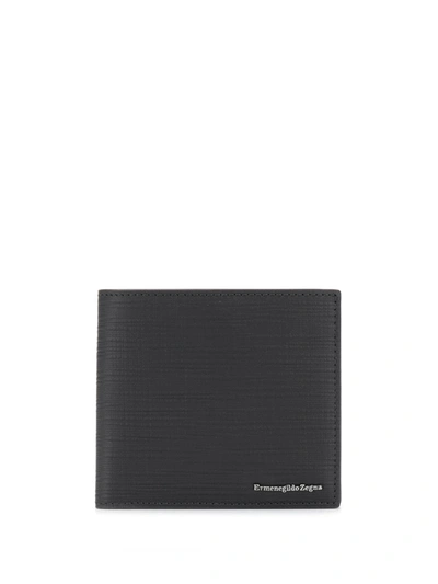 Shop Ermenegildo Zegna Logo-plaque Bi-fold Wallet In Black
