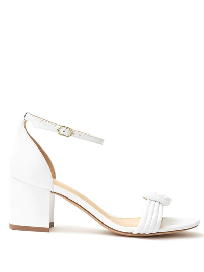 Shop Alexandre Birman Malica 60mm Block Heel Sandals In White