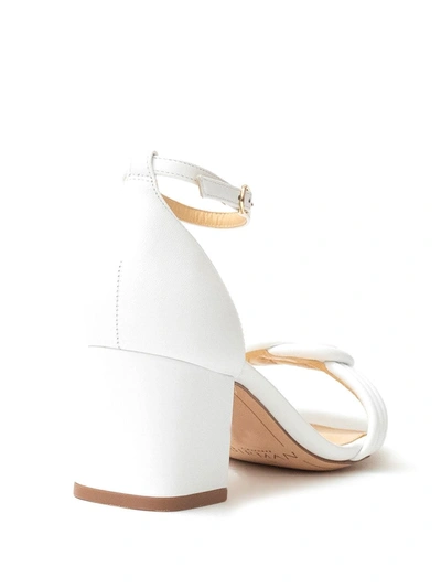 Shop Alexandre Birman Vicky 60mm Leather Sandals In White