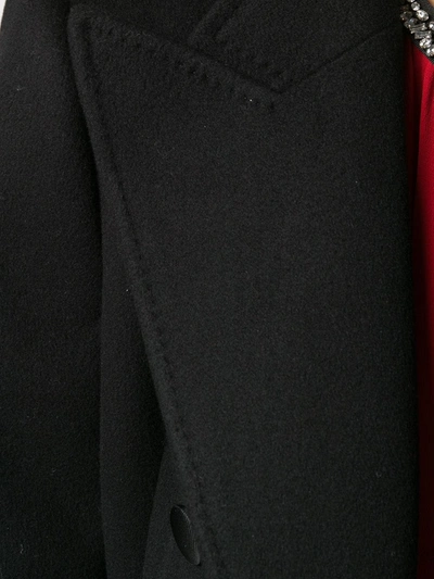 Dolce & Gabbana Double-breasted Woolen Cloth Belted Coat In Black