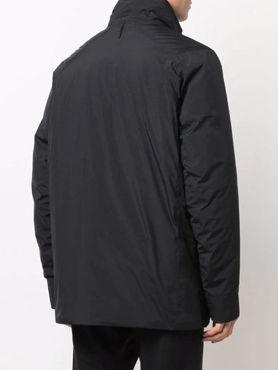 Shop Veilance Funnel Neck Zip-up Jacket In 黑色