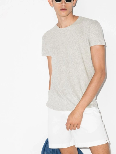 Shop Orlebar Brown Slim-fit Crew-neck T-shirt In Grey