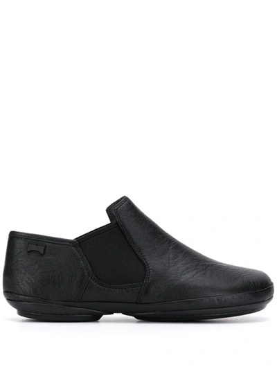 Shop Camper Right Leather Loafers In Black