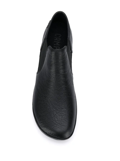 Shop Camper Right Leather Loafers In Black