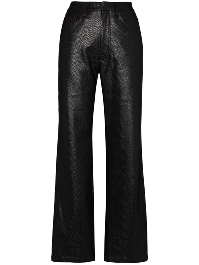Shop Rotate Birger Christensen Rotie Vegan Leather Trousers In Black