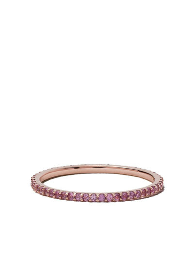 Shop White Bird 18kt Rose Gold Solange Sapphire Ring In Rose Gold / Rouge