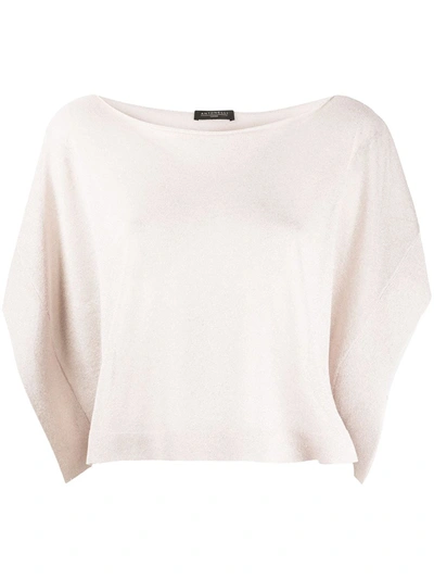 Shop Antonelli Prado Metallic Knit Top In Pink