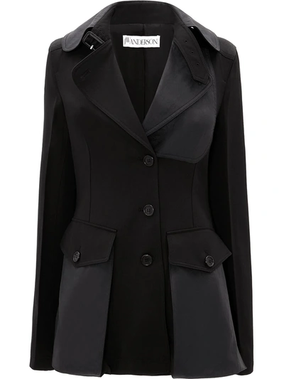 Shop Jw Anderson Tailored Oversized Pocket Jacket In Black