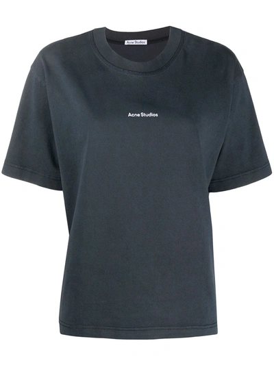 Shop Acne Studios Logo-print T-shirt In Black