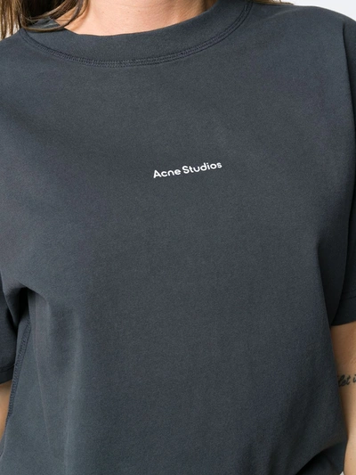 Shop Acne Studios Logo-print T-shirt In Black