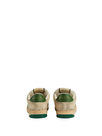 GUCCI SCREENER LEATHER SNEAKER - 大地色