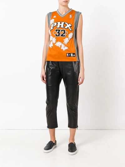 Shop Night Market Embellished 'nba' Short Tank Top In Orange