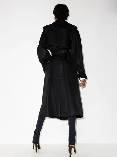 Shop Wardrobe.nyc Belted Trench Coat In Black