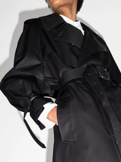 Shop Wardrobe.nyc Belted Trench Coat In Black