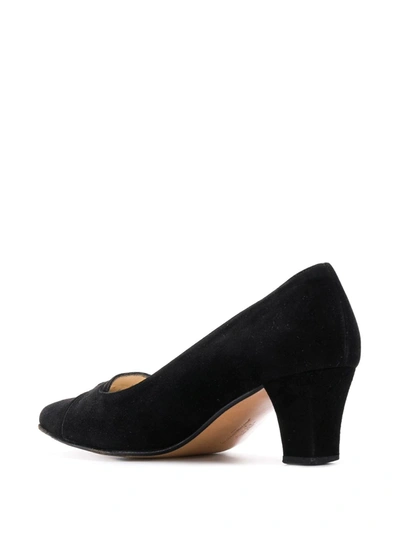 Pre-owned Ferragamo 1990's Bow Detail Pumps In Black