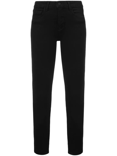 Shop L Agence High Rise Ankle Grazer Jeans In Black