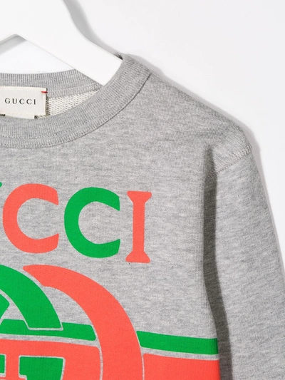 Shop Gucci Interlocking G Sweatshirt In Grey