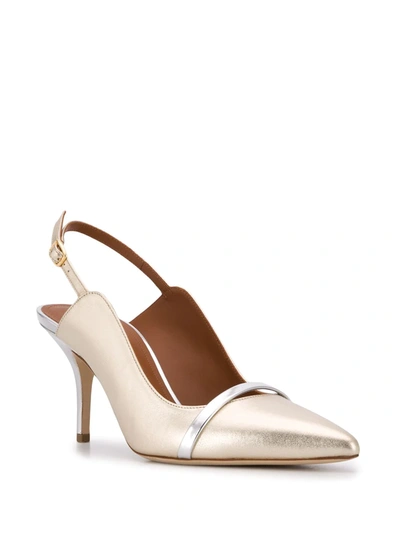 Shop Malone Souliers Pointed Toe Heels In Silver