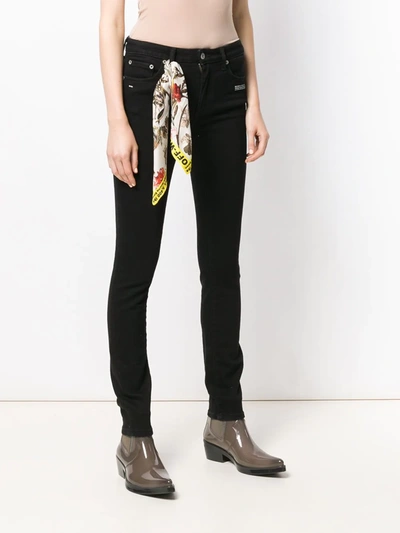 Shop Off-white Skinny Leg Jeans In Black
