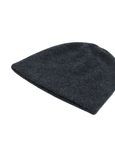Shop N•peal Double Layer Organic-cashmere Beanie In Grey