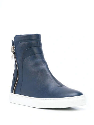 Shop Madison.maison High-top Fur Sneaker In Blue
