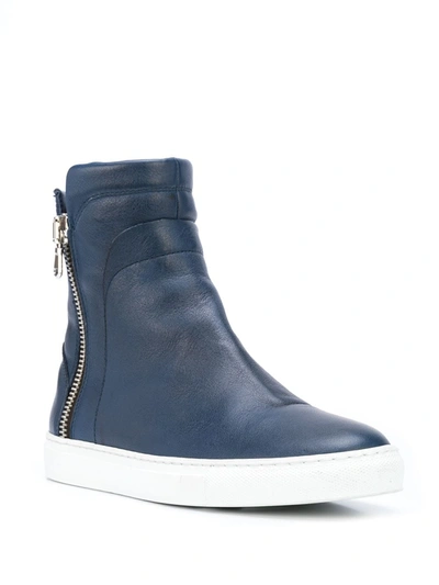 Madison.maison High-top Fur Sneaker In Blue