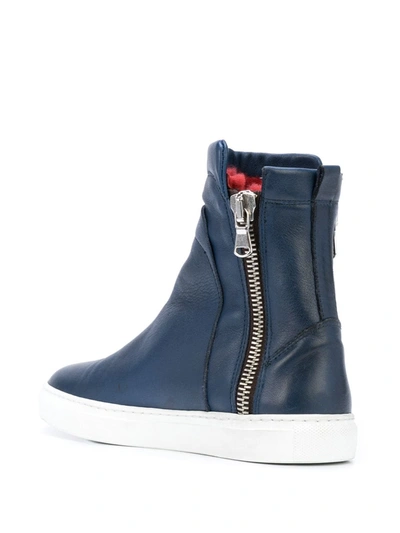 Madison.maison High-top Fur Sneaker In Blue