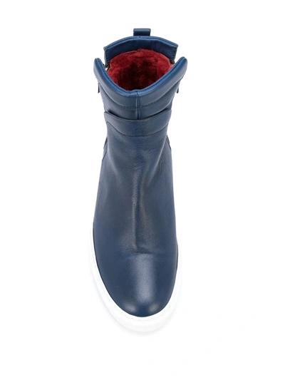 Madison.maison High-top Fur Sneaker In Blue