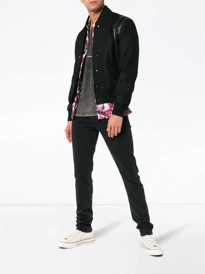 Saint Laurent All-Black Wool Teddy Jacket –