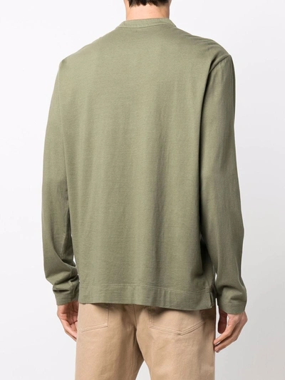 Shop Massimo Alba Long-sleeve Jersey T-shirt In Green