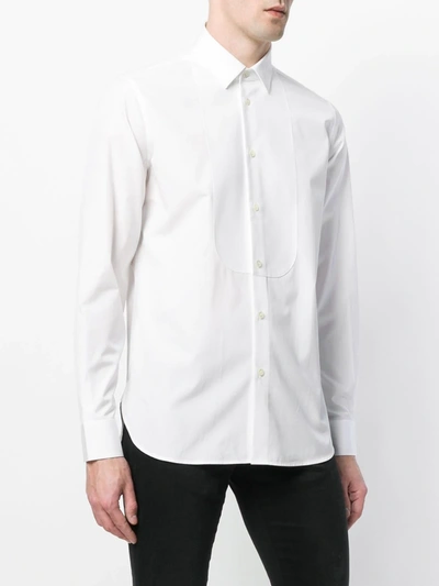 Shop Saint Laurent Classic Long-sleeve Shirt In White