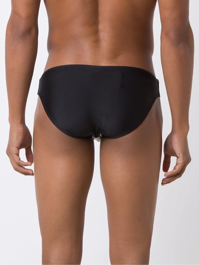 Shop Amir Slama Bicolor Trunks In Black