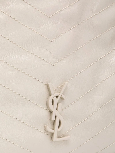 Shop Saint Laurent Medium Niki Crinkled Effect Tote In White